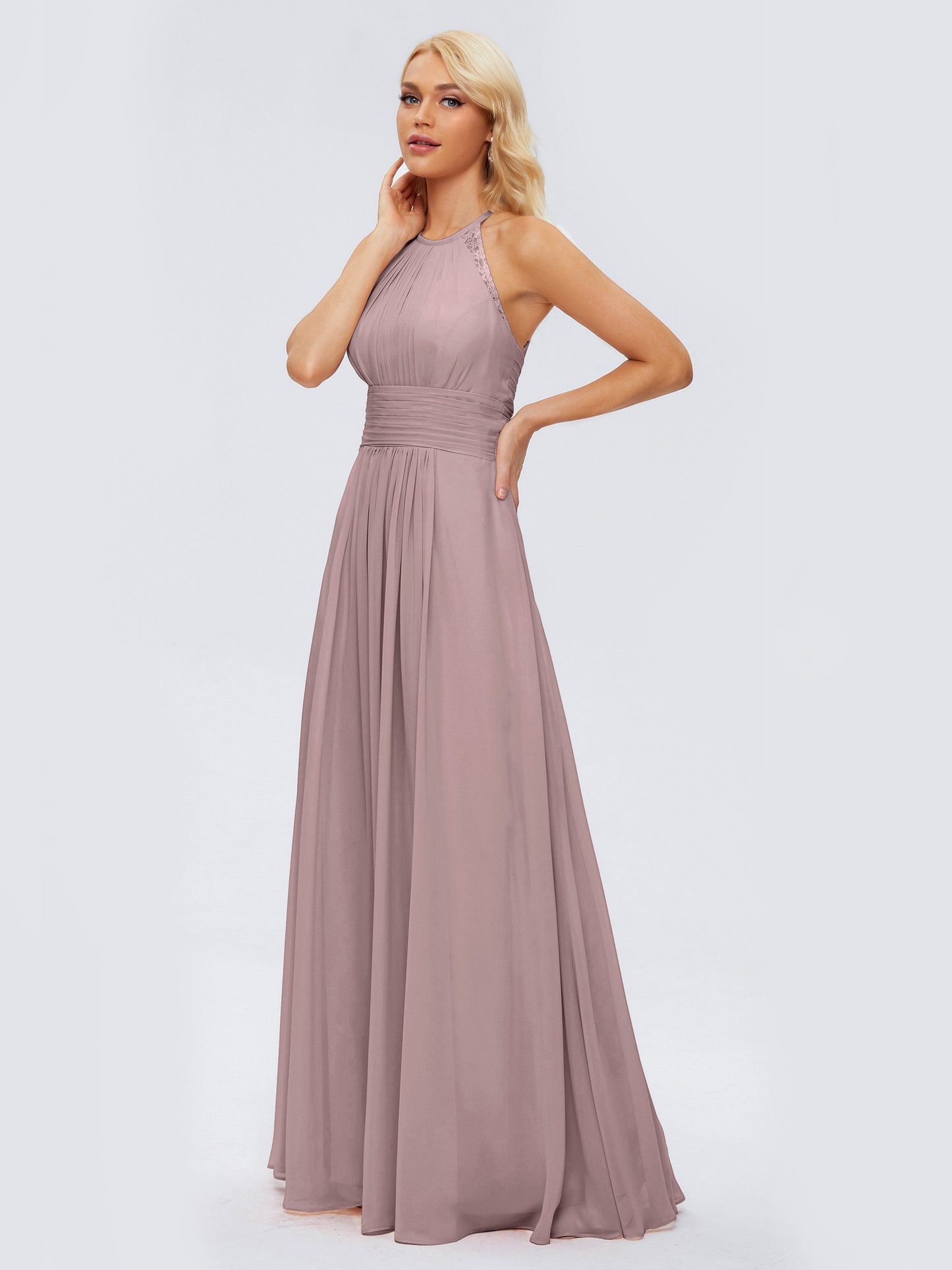 Arya Halter Chiffon Bridesmaid Dresses