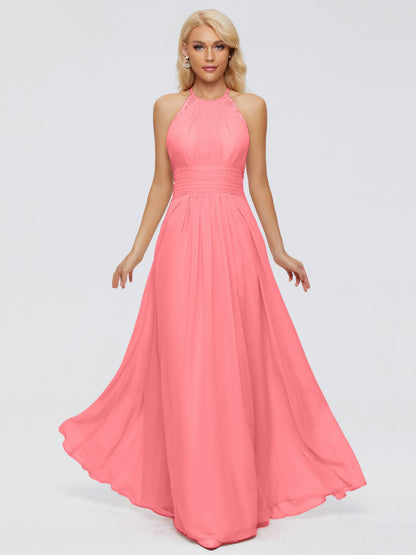 Arya Halter Chiffon Bridesmaid Dresses