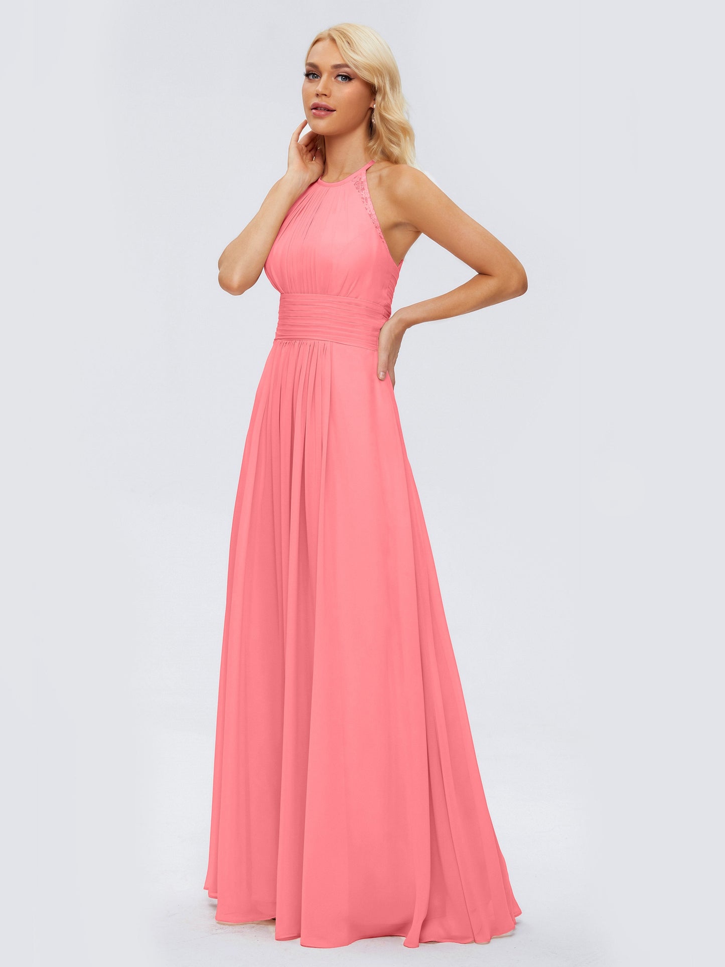 Arya Halter Chiffon Bridesmaid Dresses