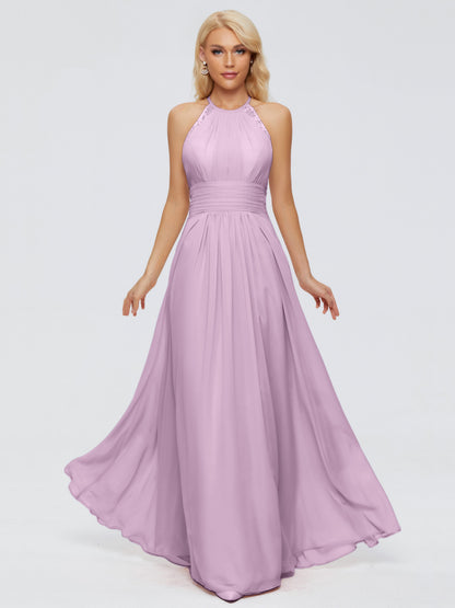 Arya Halter Chiffon Bridesmaid Dresses