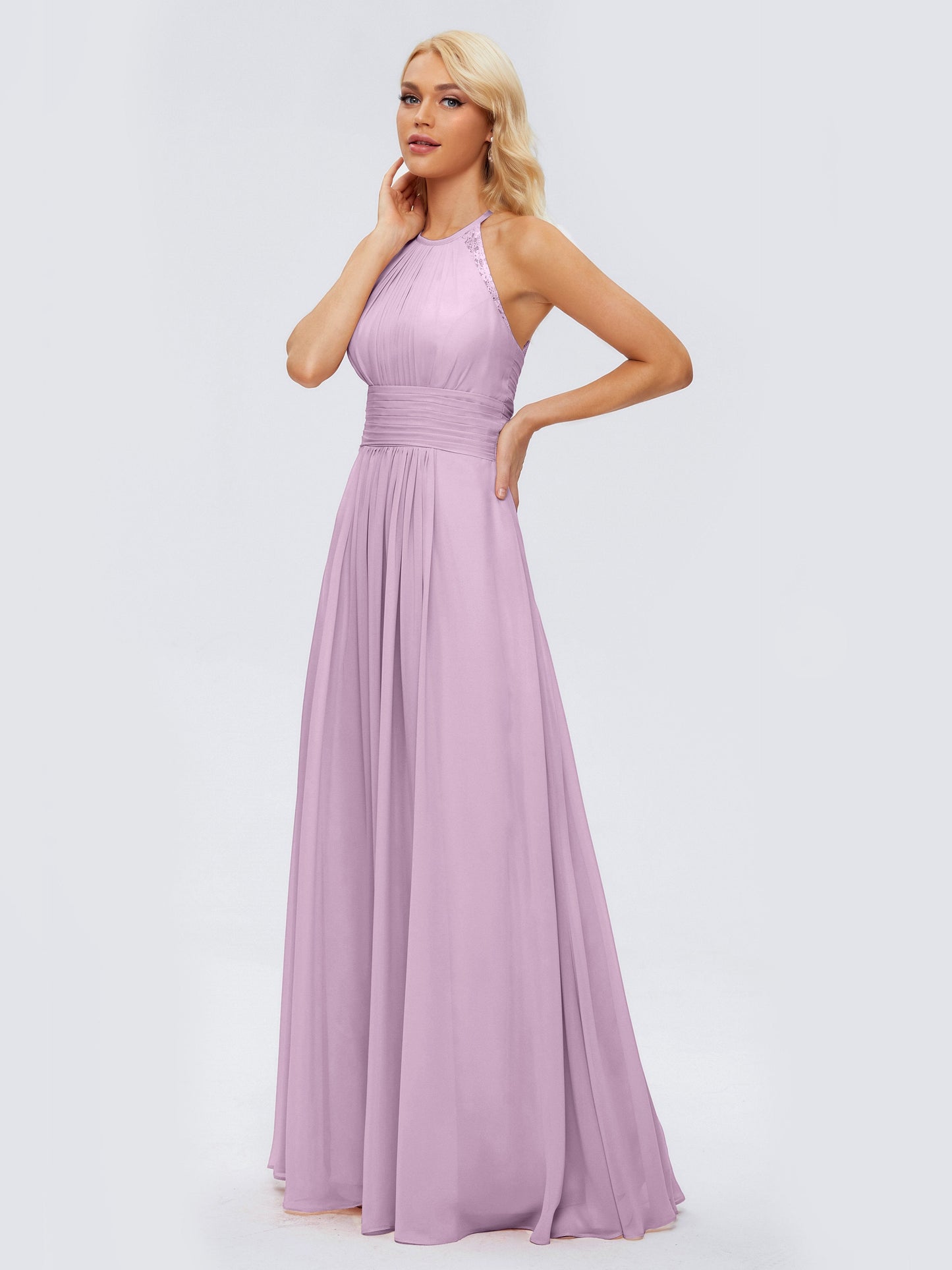 Arya Halter Chiffon Bridesmaid Dresses