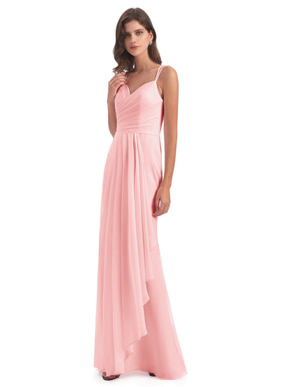 Aryanna Hourglass Spaghetti Straps Chiffon Bridesmaid Dresses