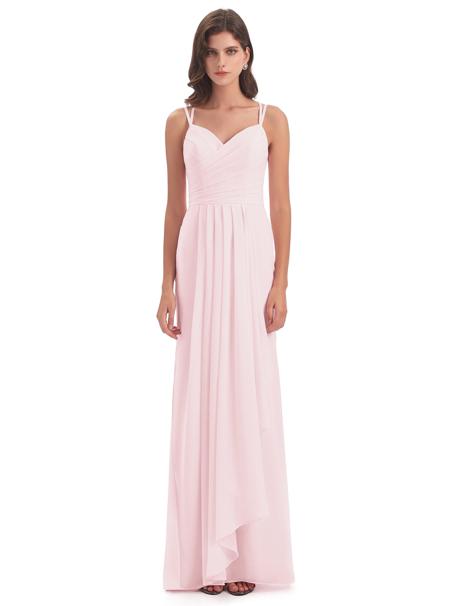 Aryanna Hourglass Spaghetti Straps Chiffon Bridesmaid Dresses