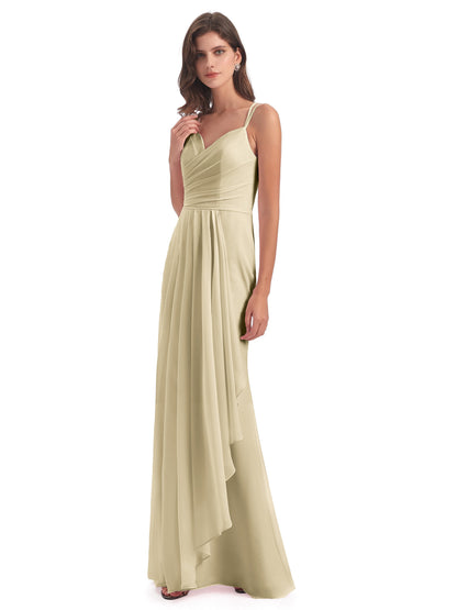 Aryanna Hourglass Spaghetti Straps Chiffon Bridesmaid Dresses