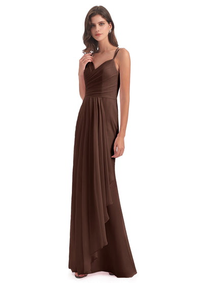 Aryanna Hourglass Spaghetti Straps Chiffon Bridesmaid Dresses