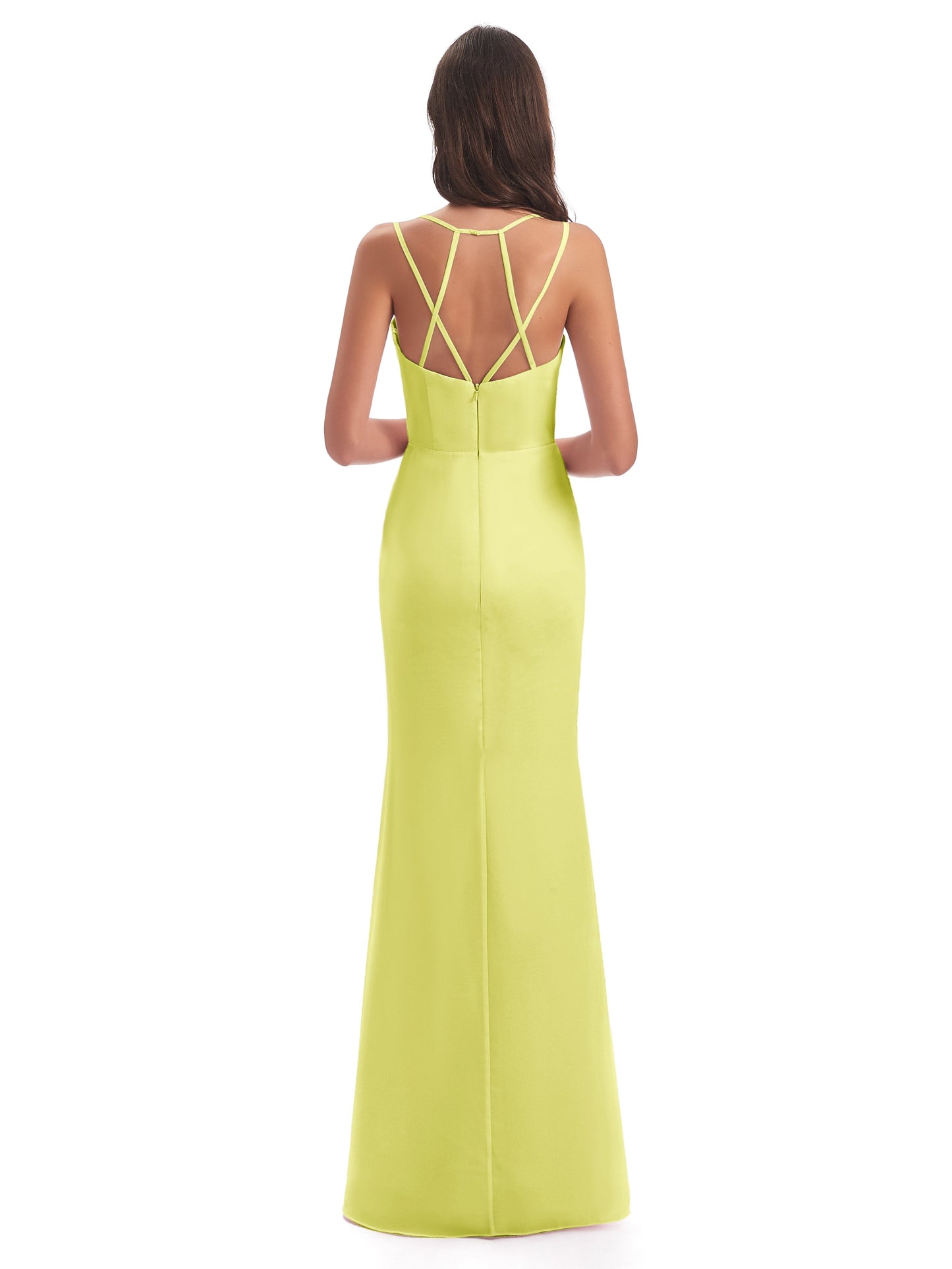 Aryanna Hourglass Spaghetti Straps Chiffon Bridesmaid Dresses