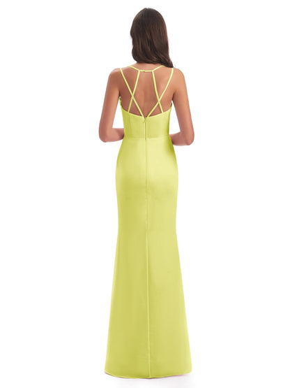 Aryanna Hourglass Spaghetti Straps Chiffon Bridesmaid Dresses