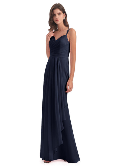 Aryanna Hourglass Spaghetti Straps Chiffon Bridesmaid Dresses