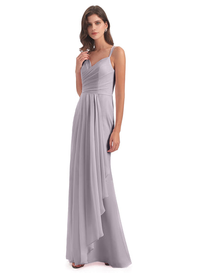 Aryanna Hourglass Spaghetti Straps Chiffon Bridesmaid Dresses