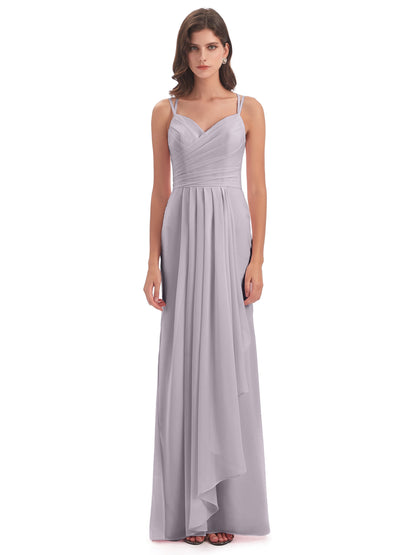 Aryanna Hourglass Spaghetti Straps Chiffon Bridesmaid Dresses