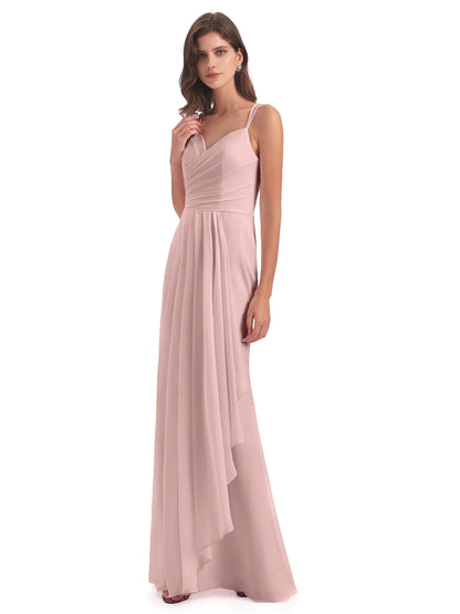 Aryanna Hourglass Spaghetti Straps Chiffon Bridesmaid Dresses