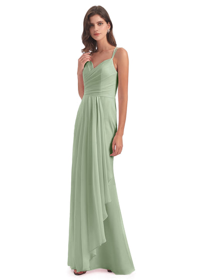 Aryanna Hourglass Spaghetti Straps Chiffon Bridesmaid Dresses