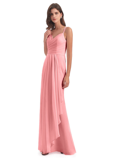 Aryanna Hourglass Spaghetti Straps Chiffon Bridesmaid Dresses