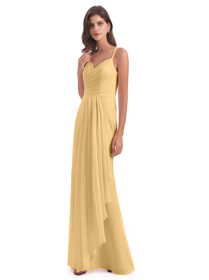 Aryanna Hourglass Spaghetti Straps Chiffon Bridesmaid Dresses