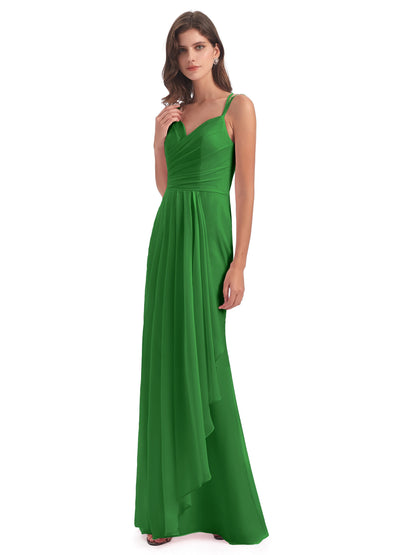 Aryanna Hourglass Spaghetti Straps Chiffon Bridesmaid Dresses