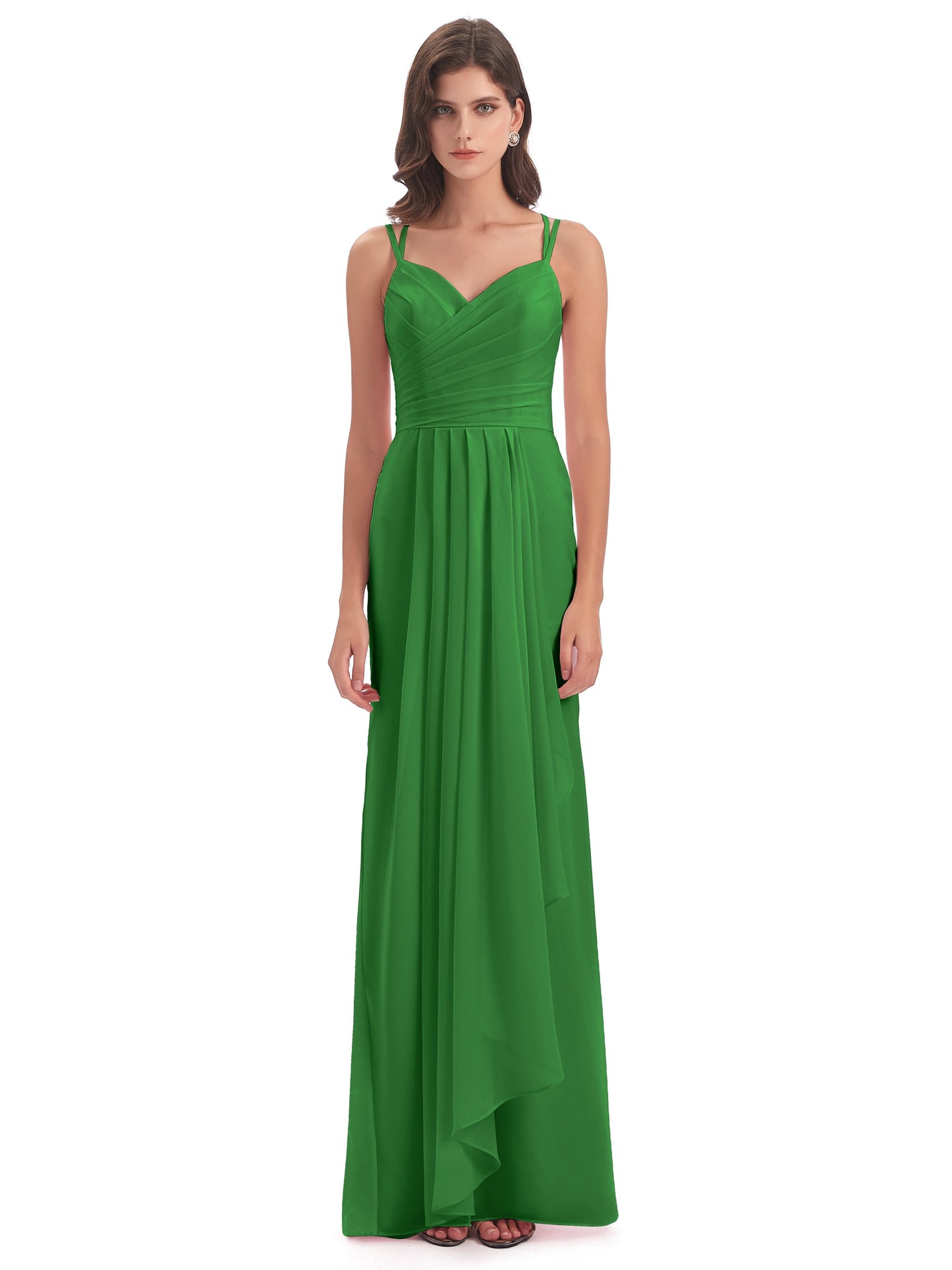 Aryanna Hourglass Spaghetti Straps Chiffon Bridesmaid Dresses
