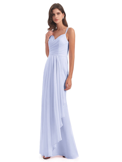 Aryanna Hourglass Spaghetti Straps Chiffon Bridesmaid Dresses