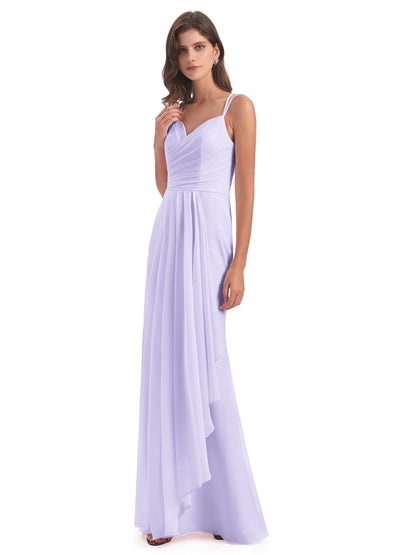 Aryanna Hourglass Spaghetti Straps Chiffon Bridesmaid Dresses