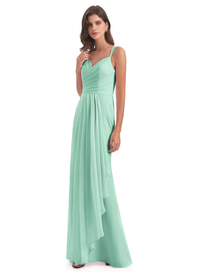 Aryanna Hourglass Spaghetti Straps Chiffon Bridesmaid Dresses
