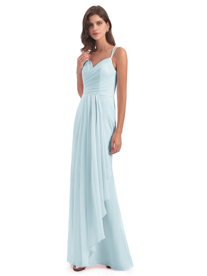 Aryanna Hourglass Spaghetti Straps Chiffon Bridesmaid Dresses