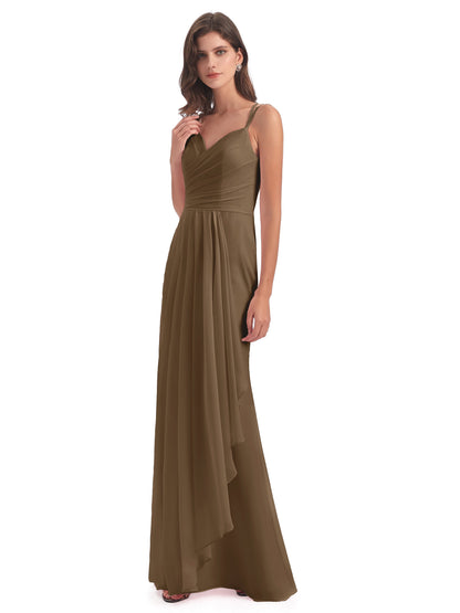 Aryanna Hourglass Spaghetti Straps Chiffon Bridesmaid Dresses