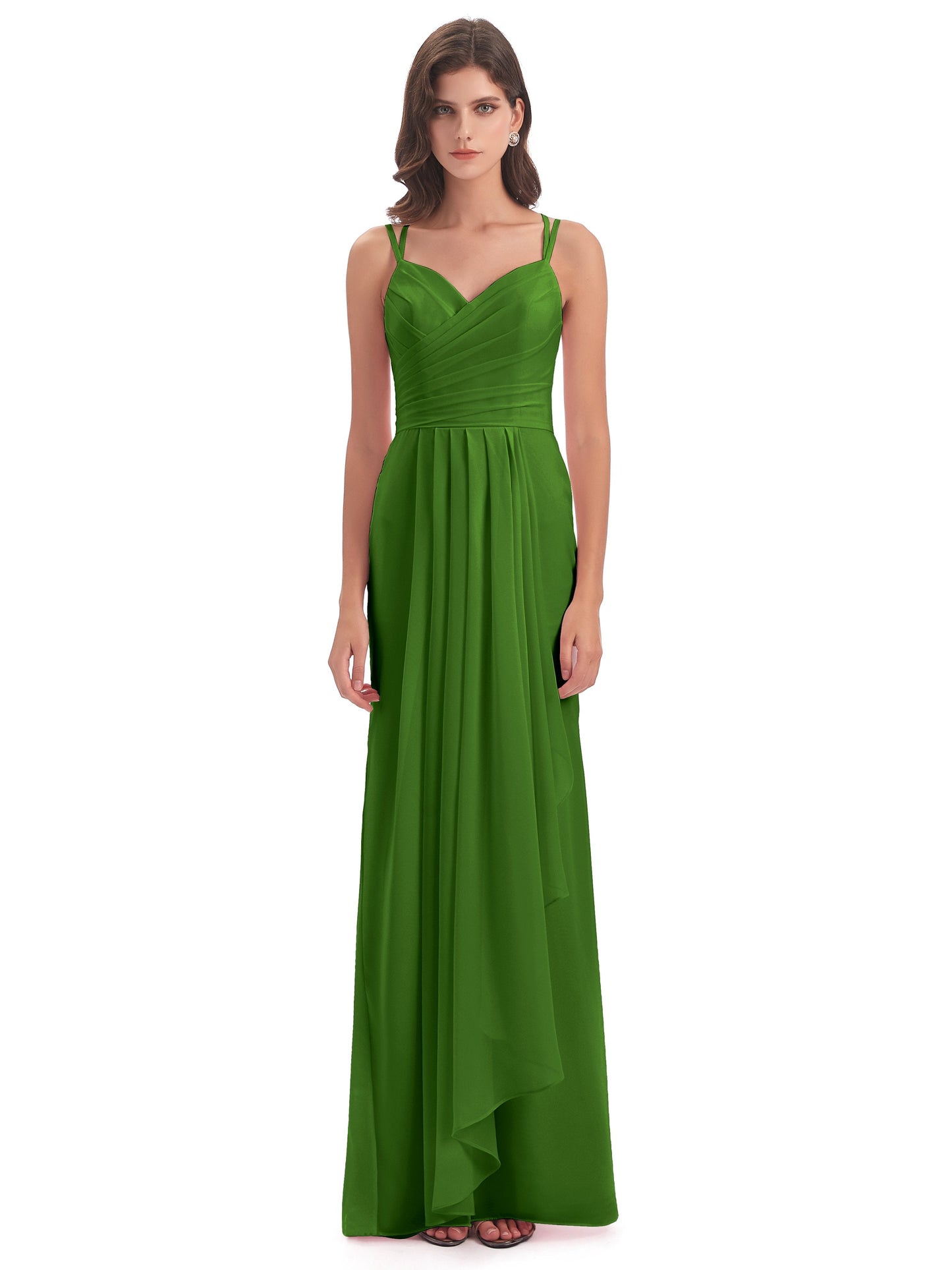 Aryanna Hourglass Spaghetti Straps Chiffon Bridesmaid Dresses