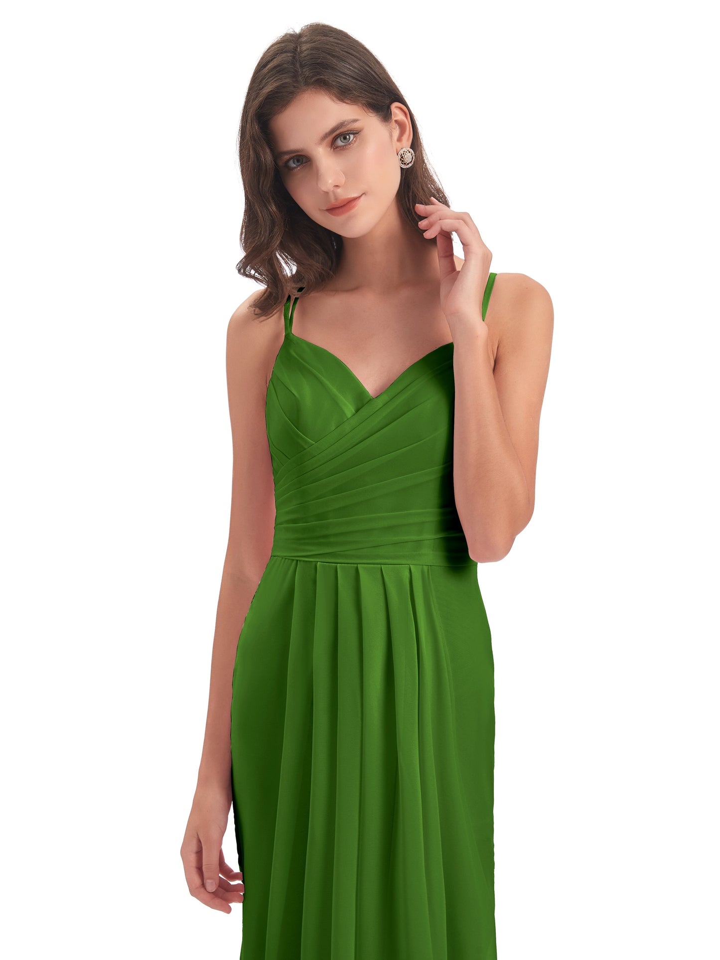 Aryanna Hourglass Spaghetti Straps Chiffon Bridesmaid Dresses
