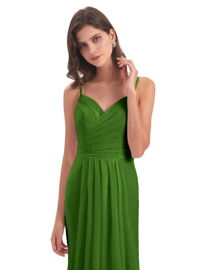 Aryanna Hourglass Spaghetti Straps Chiffon Bridesmaid Dresses