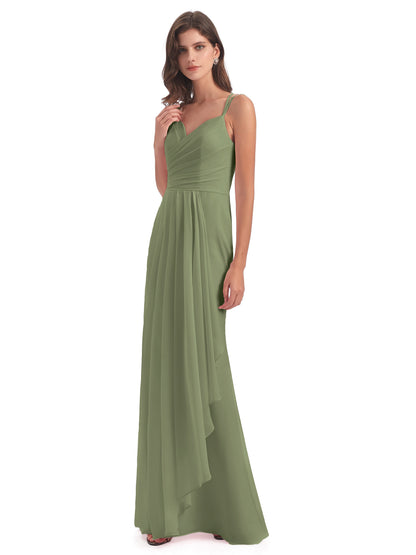Aryanna Hourglass Spaghetti Straps Chiffon Bridesmaid Dresses