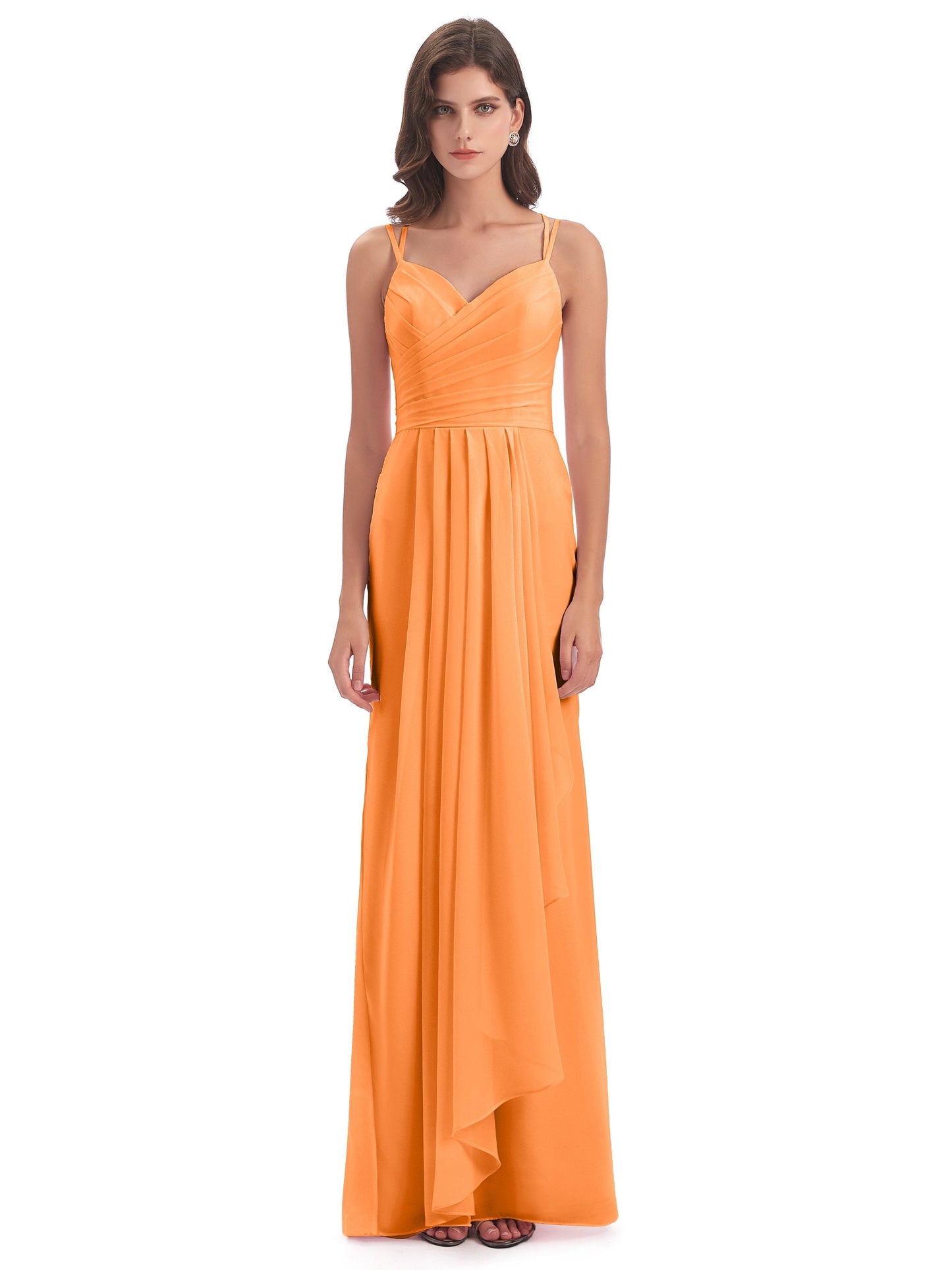 Aryanna Hourglass Spaghetti Straps Chiffon Bridesmaid Dresses