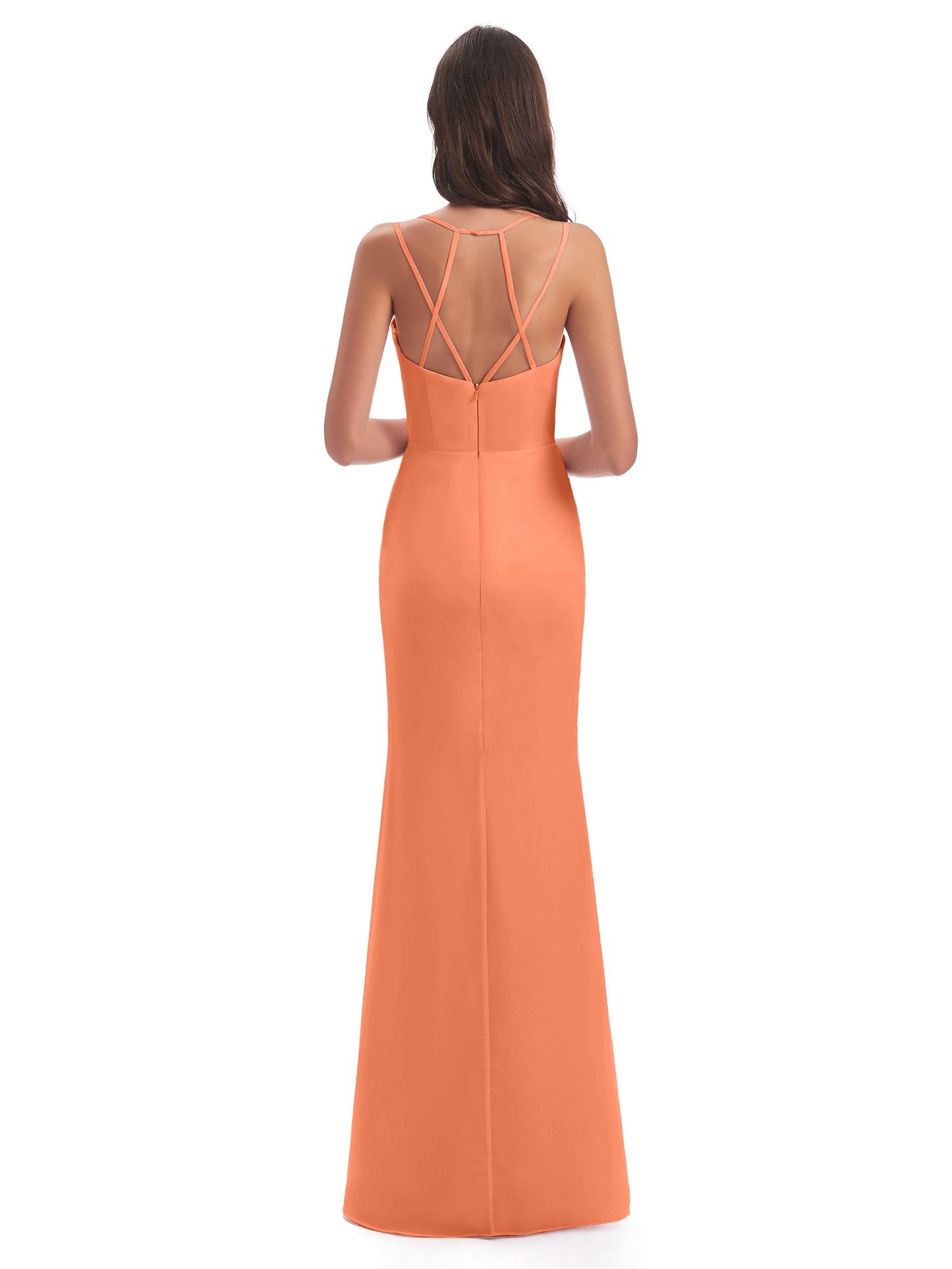 Aryanna Hourglass Spaghetti Straps Chiffon Bridesmaid Dresses