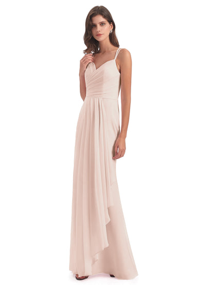 Aryanna Hourglass Spaghetti Straps Chiffon Bridesmaid Dresses