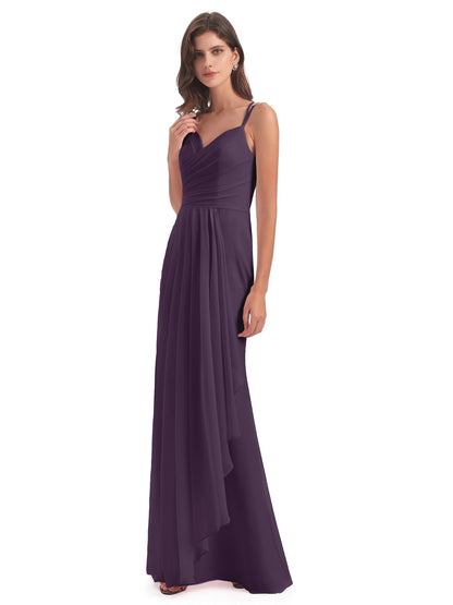 Aryanna Hourglass Spaghetti Straps Chiffon Bridesmaid Dresses