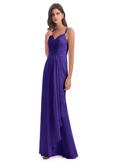 Aryanna Hourglass Spaghetti Straps Chiffon Bridesmaid Dresses