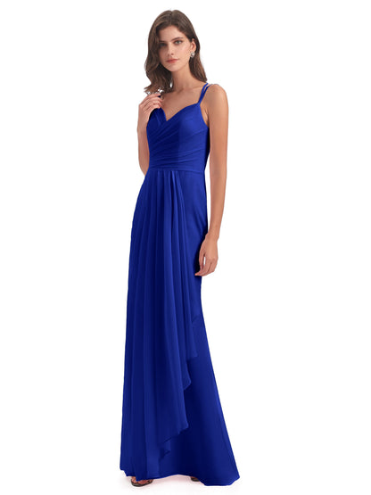 Aryanna Hourglass Spaghetti Straps Chiffon Bridesmaid Dresses