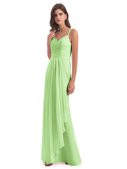 Aryanna Hourglass Spaghetti Straps Chiffon Bridesmaid Dresses