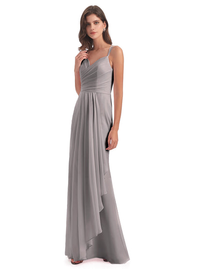 Aryanna Hourglass Spaghetti Straps Chiffon Bridesmaid Dresses