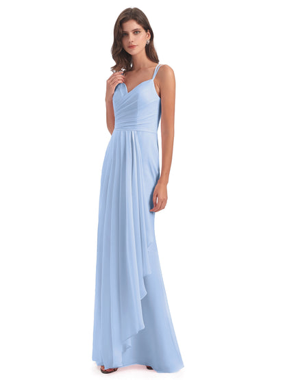 Aryanna Hourglass Spaghetti Straps Chiffon Bridesmaid Dresses