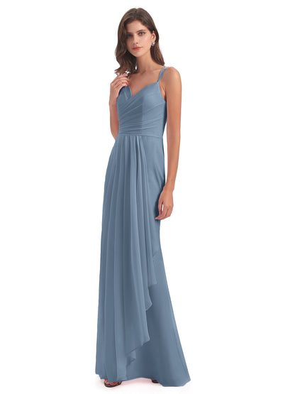 Aryanna Hourglass Spaghetti Straps Chiffon Bridesmaid Dresses