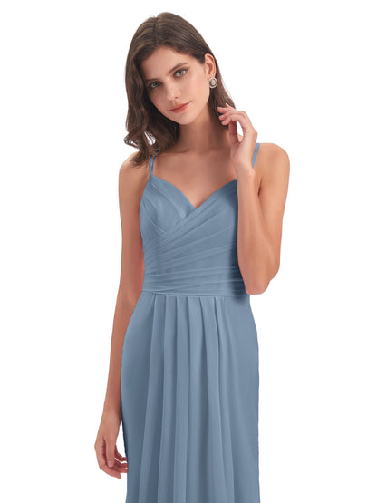 Aryanna Hourglass Spaghetti Straps Chiffon Bridesmaid Dresses