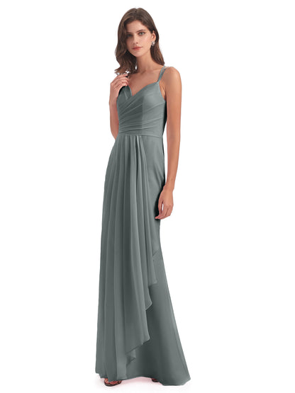 Aryanna Hourglass Spaghetti Straps Chiffon Bridesmaid Dresses