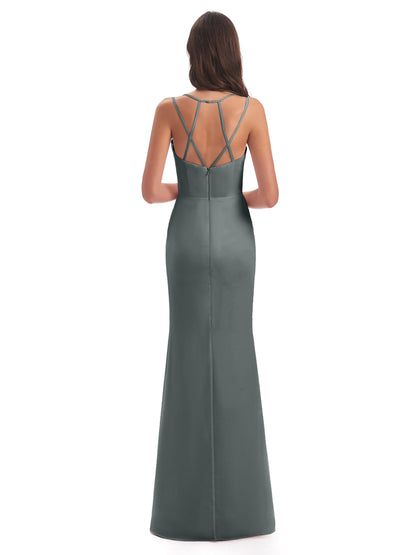 Aryanna Hourglass Spaghetti Straps Chiffon Bridesmaid Dresses