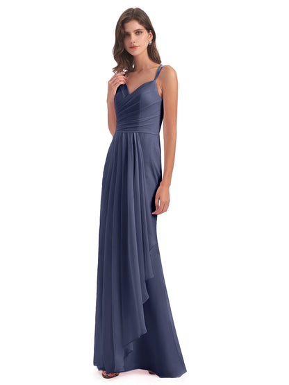 Aryanna Hourglass Spaghetti Straps Chiffon Bridesmaid Dresses
