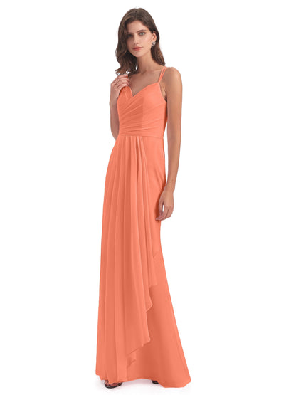 Aryanna Hourglass Spaghetti Straps Chiffon Bridesmaid Dresses
