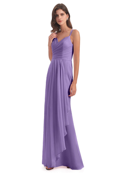 Aryanna Hourglass Spaghetti Straps Chiffon Bridesmaid Dresses