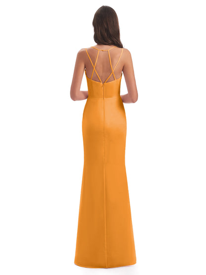 Aryanna Hourglass Spaghetti Straps Chiffon Bridesmaid Dresses