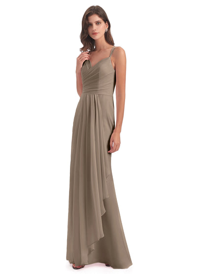 Aryanna Hourglass Spaghetti Straps Chiffon Bridesmaid Dresses