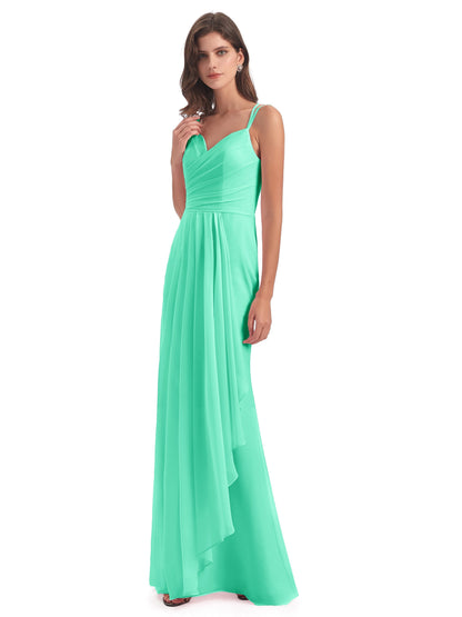 Aryanna Hourglass Spaghetti Straps Chiffon Bridesmaid Dresses