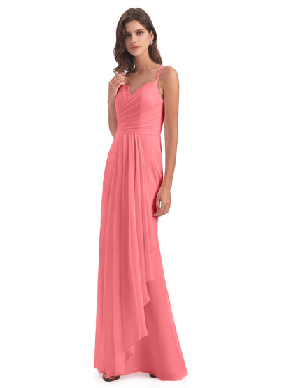 Aryanna Hourglass Spaghetti Straps Chiffon Bridesmaid Dresses