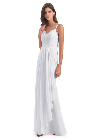 Aryanna Hourglass Spaghetti Straps Chiffon Bridesmaid Dresses